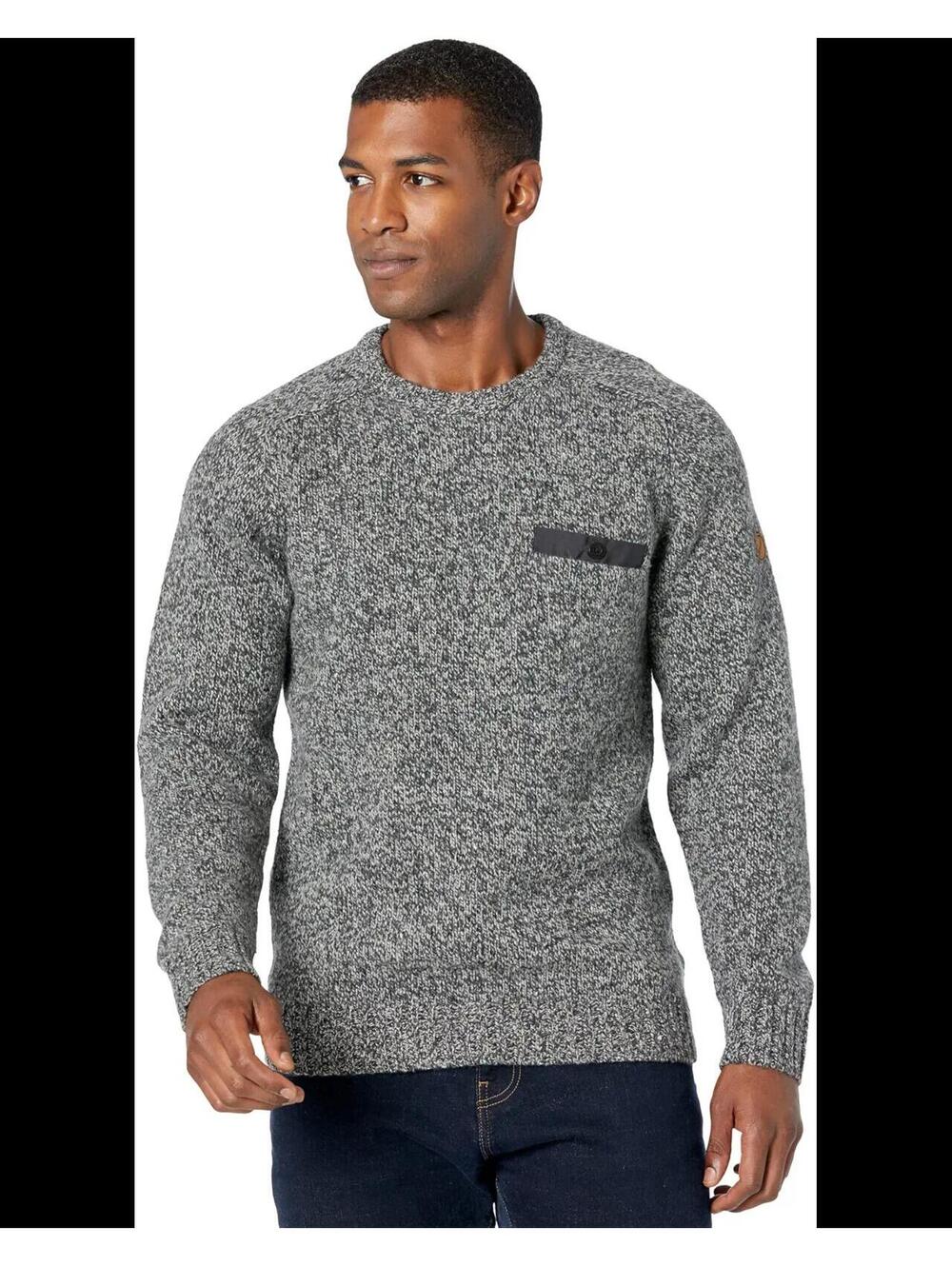 $175 Fjallraven Men's X-Large XL Gray Lada Roundneck 80% Wool Knit Sweater NWT - Picture 2 of 8